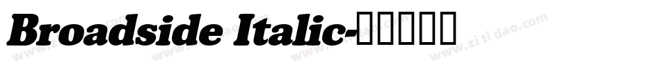 Broadside Italic字体转换